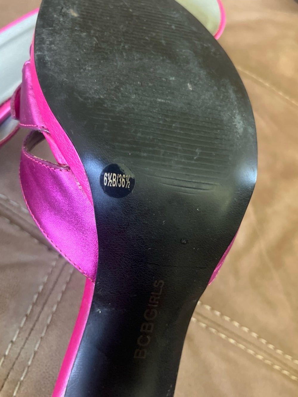 BCBGirls Hot Pink Bow Slide Mules - Picture 5 of 6